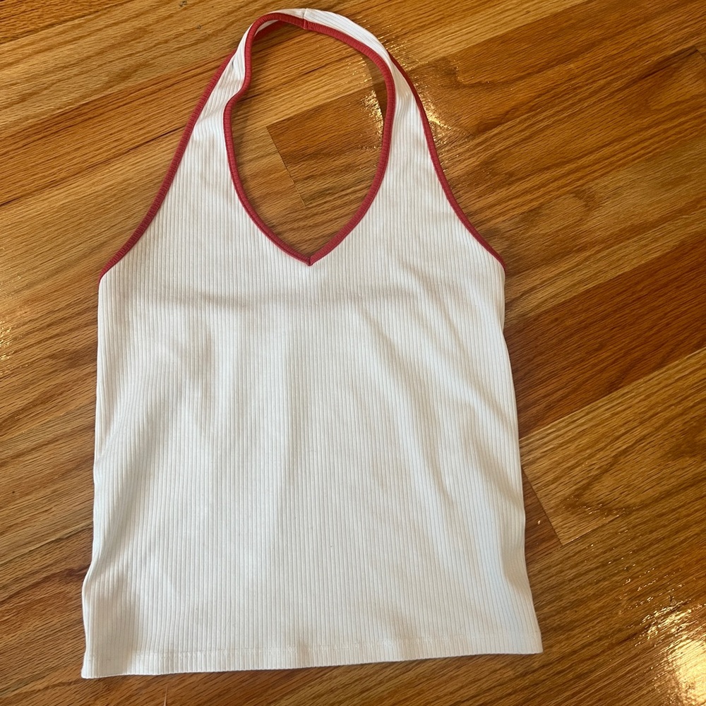 american eagle white halter top